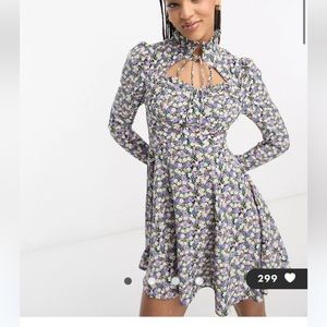 ASOS Urban Revivo High Neck Skater Mini Dress NWOT